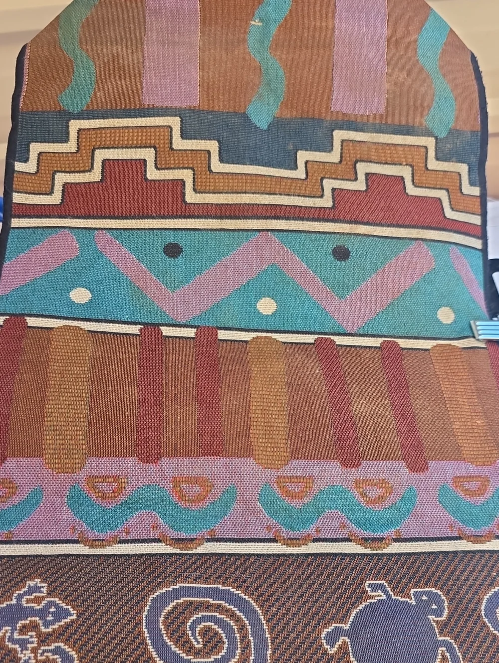 Vintage Vohann Southwestern Tapestry Kokopelli Table Runner (68